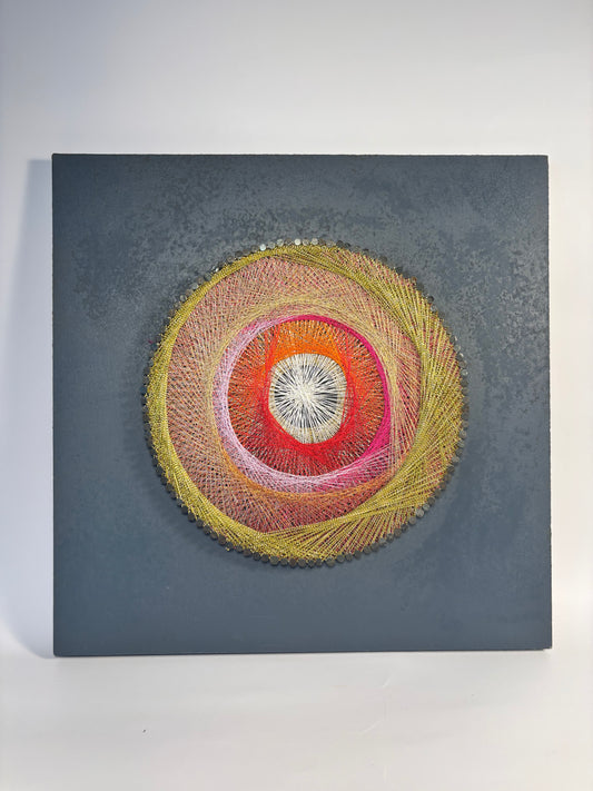 Abstract Warmth String Art Piece- Wall Décor
