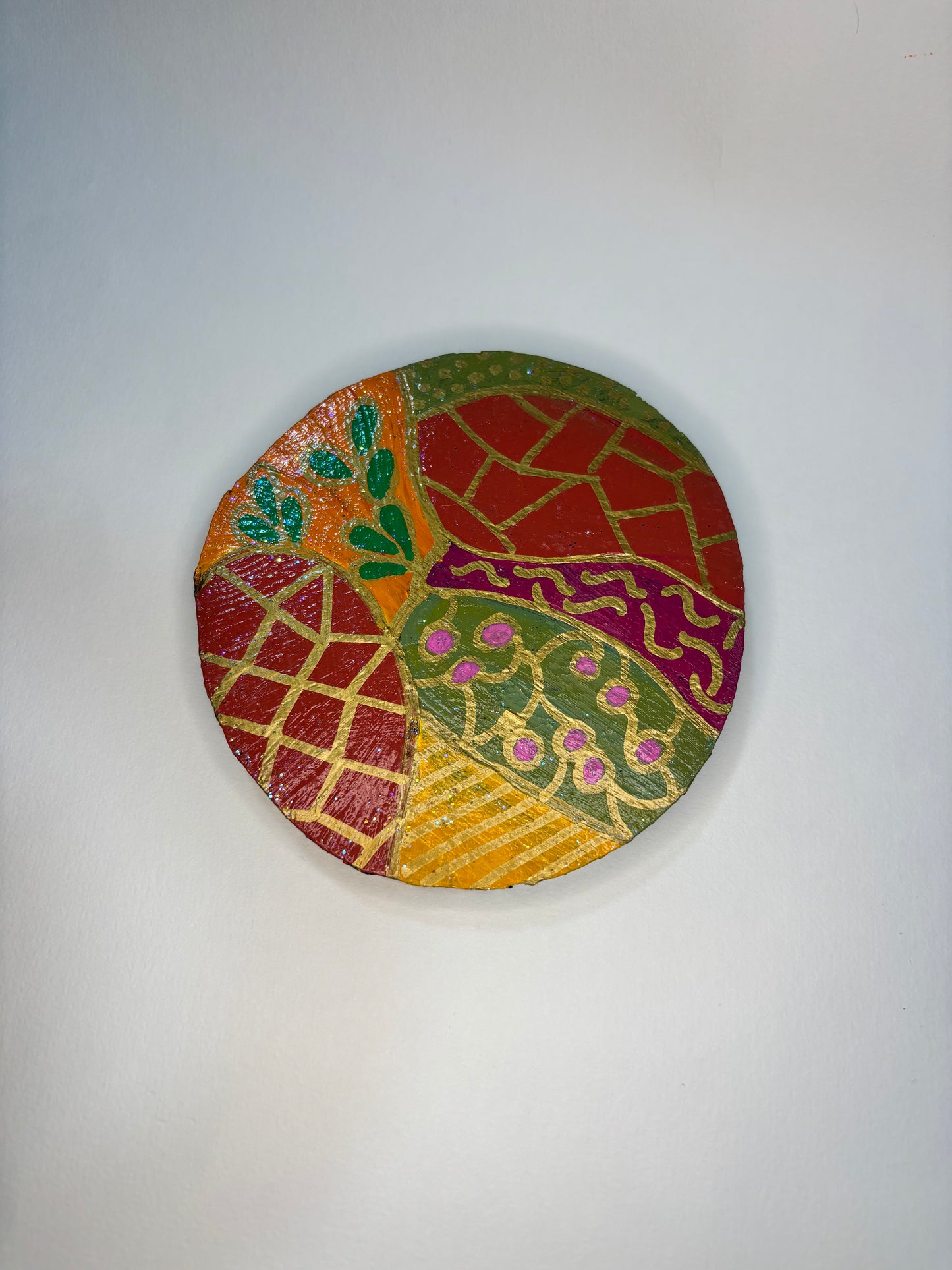 Colorful Boho- Mini Abstract Art Diskette
