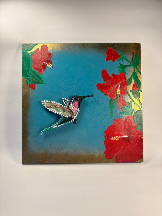 The Hummingbird Flutter String Piece- Wall Décor