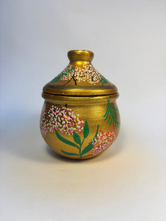 Handpainted Round Clay Pots