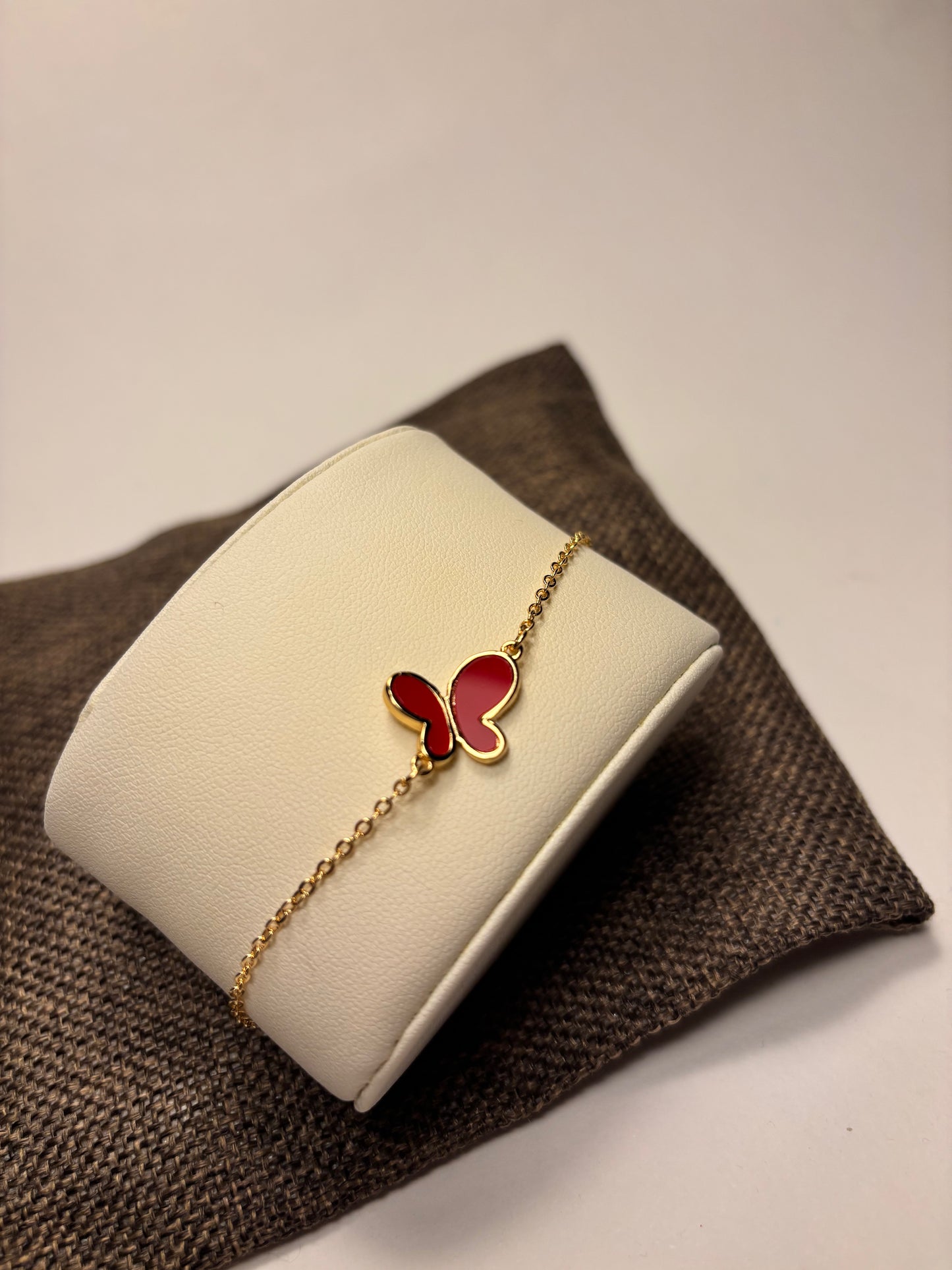 The Trinket Wraps- Ruby Butterfly Bracelet