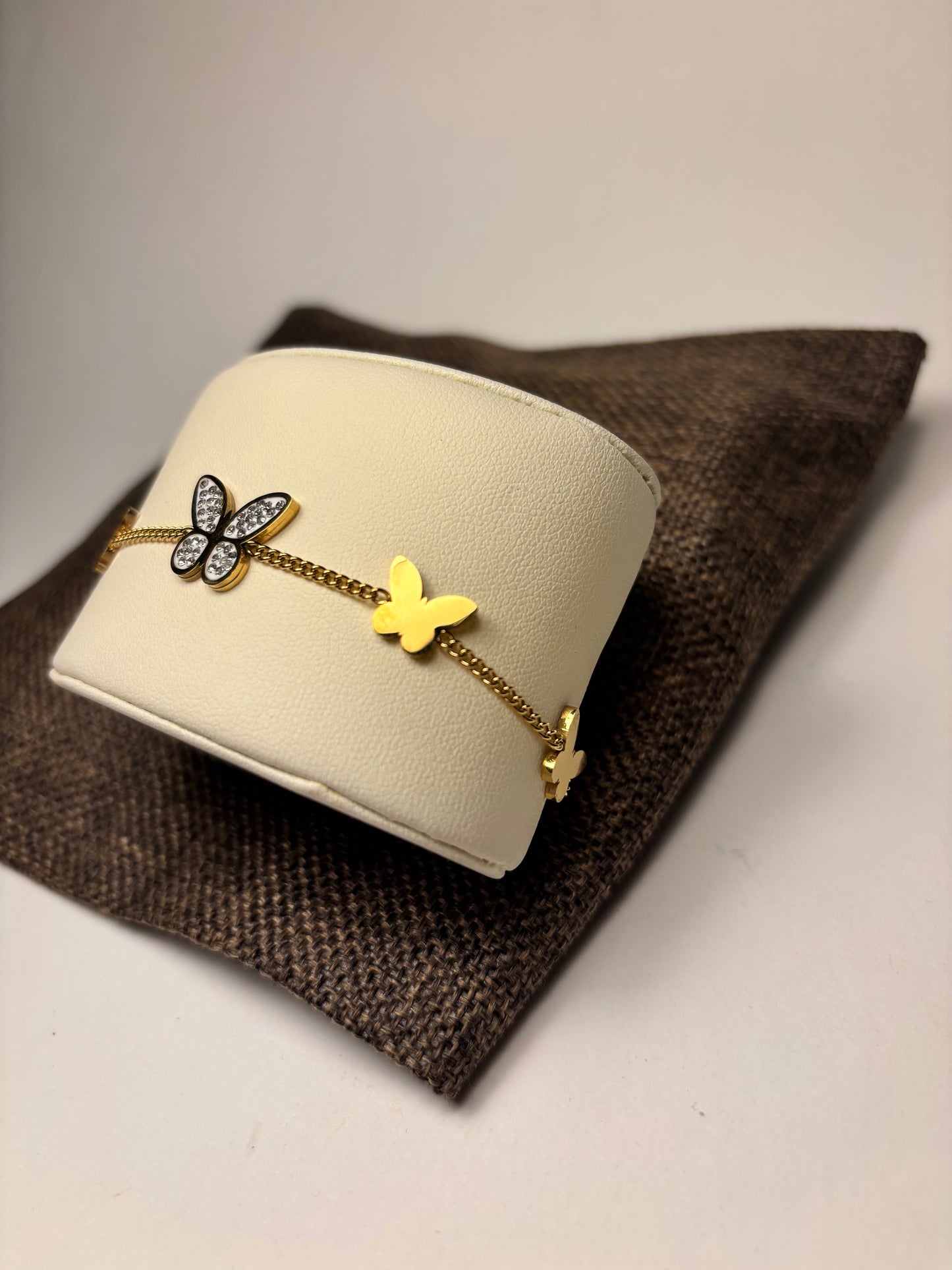 The Trinket Wraps- Diamond Butterfly Bracelet