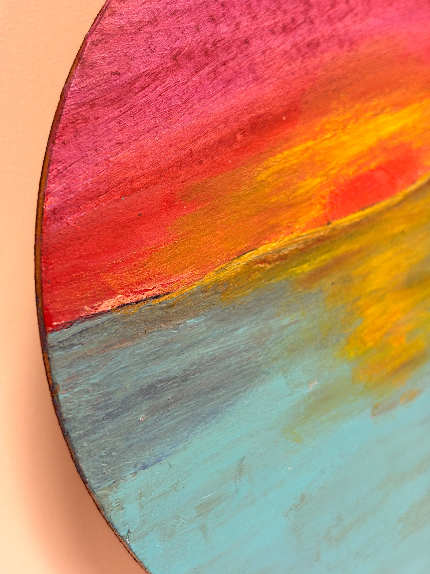 Vivid Sunset- Handpainted Paddle Wall Art