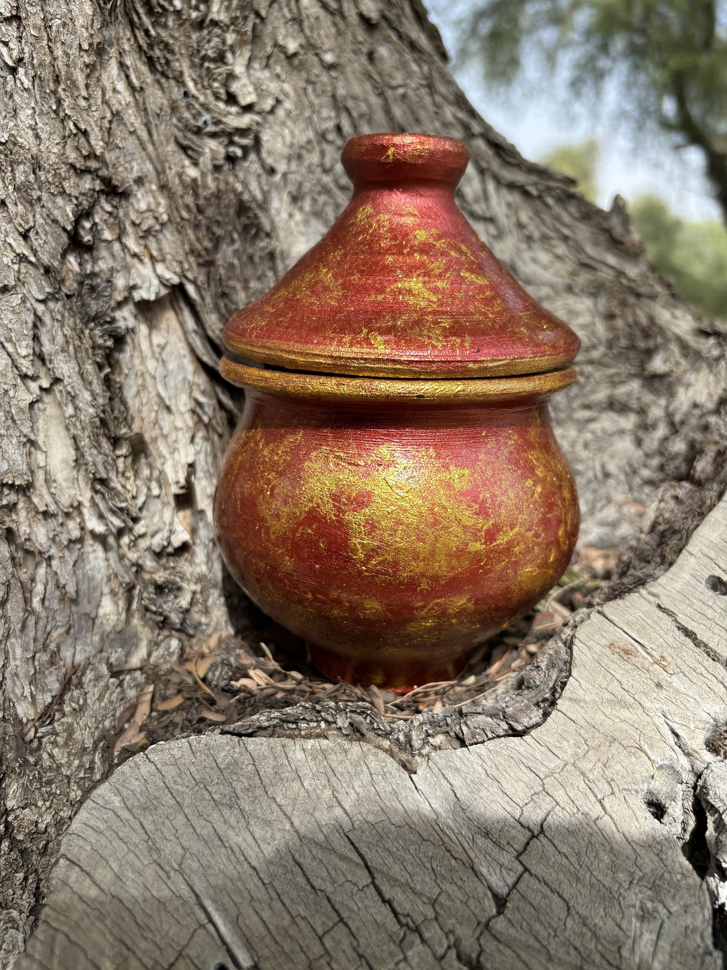 Handpainted Round Clay Pots