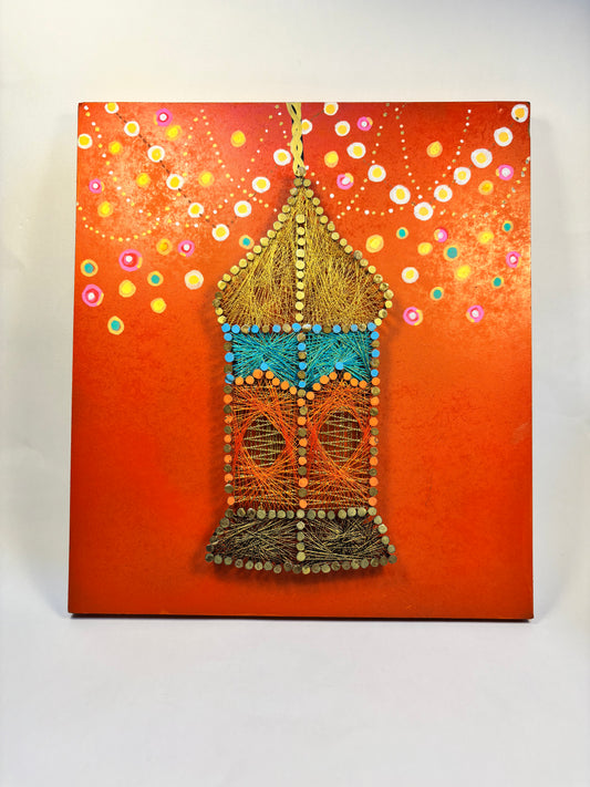 The VermillIon Lantern String Art Piece- Wall Décor