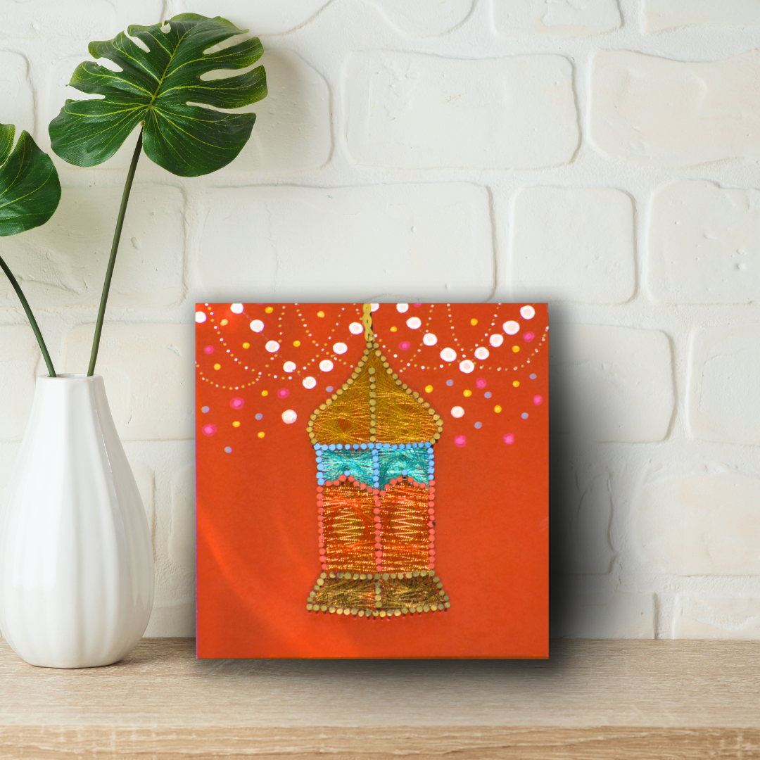 The VermillIon Lantern String Art Piece- Wall Décor